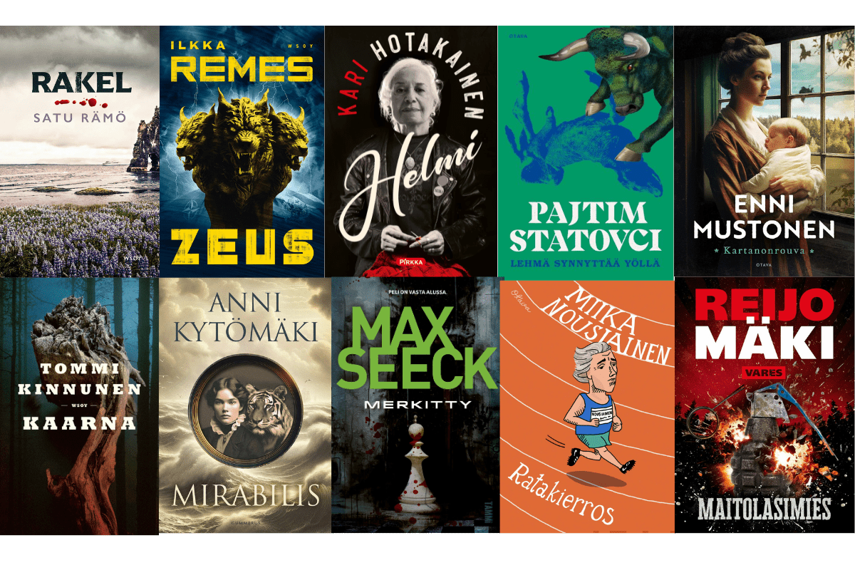 10 ostetuinta kaunokirjallista teosta vuonna 2024